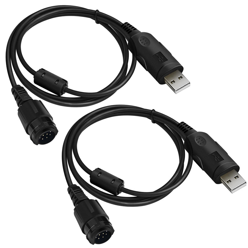 2-Pack HKN6184 USB Programming Cable for Motorola APX6500 APX7500 XTL2500 | for Motorola XTL1500 XTL5000 XPR4300 XPR4350 XPR4380 PM1500 APX1500 APX2500 APX4500 APX8500