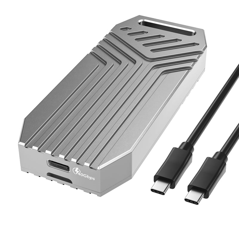 40Gbps M.2 NVMe SSD Enclosure, 8TB Thunderbolt NVME Enclosures for M1 M2 Pro/Max, Type C + USB 4.0 NVMe PCle SSD Adapter Reader, Compatible with Thunderbolts 4, USB 3.2/3.1/3.0