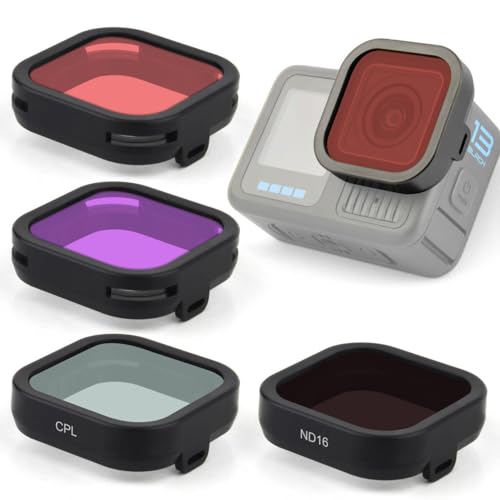 GEPULY CPL ND Snorkel Red Filter for GoPro Hero 13 Black Camera Directly