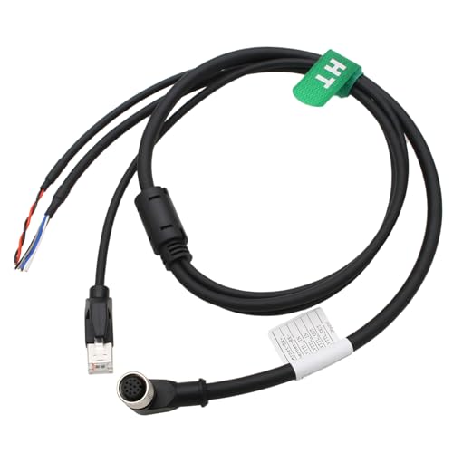M12 12-pin Power Network Ethernet Data Cable for DJI Livox Mid-360 LiDAR Sensor to Computer Debug, Right Angle to RJ45 Flying Leads, 1m 1 m 1-to-3 splitter cable with angled M12 12-pin