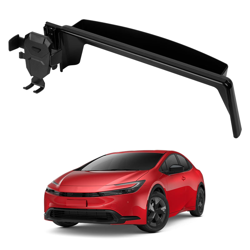 FIILINES Phone Holder for Toyota Prius 2023-2025 (Fit 12.3" Touch Screen), Phone Mount with Dash Organizer for Prius Accessories, 360 Degree Rotation Dash Mount Cell-Phone Holder For Prius 2023-2025