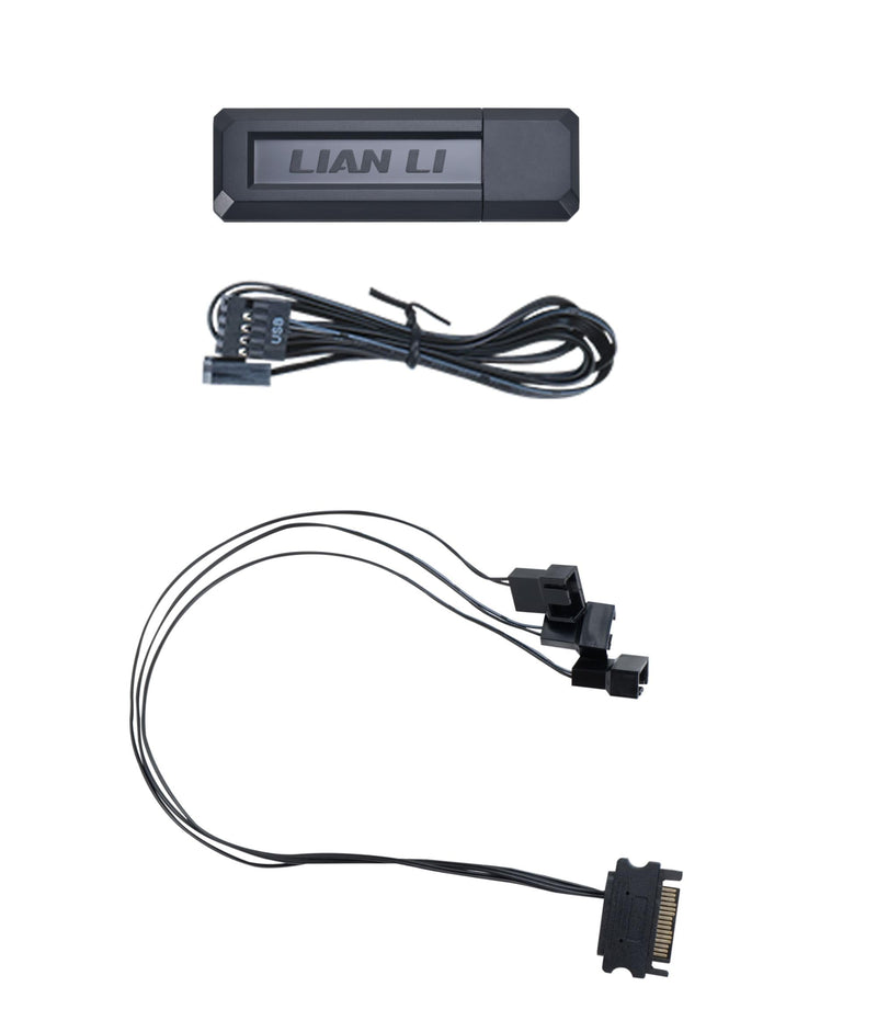 Lian Li UNI Fan L-Wireless Controller for Computer Fans, Works with SL-Infinity, CL Wireless, SL & TL Wireless, Strimer Wireless, and Hydroshift II with PWM SATA Cable - Black RF-T-B.01(Black)