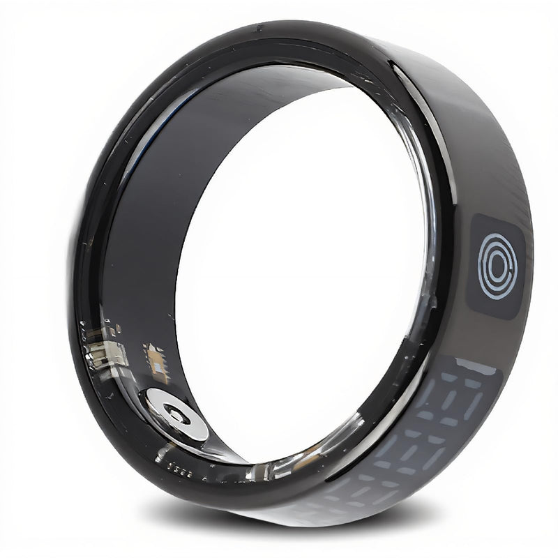 Fitness Tracker Ring, Smart Ring with Display & Charging Case, Accurate Monitoring of Pedometer, Heart & Temperature, IP68 Waterproof, 5-Day Battery Life, Black #12