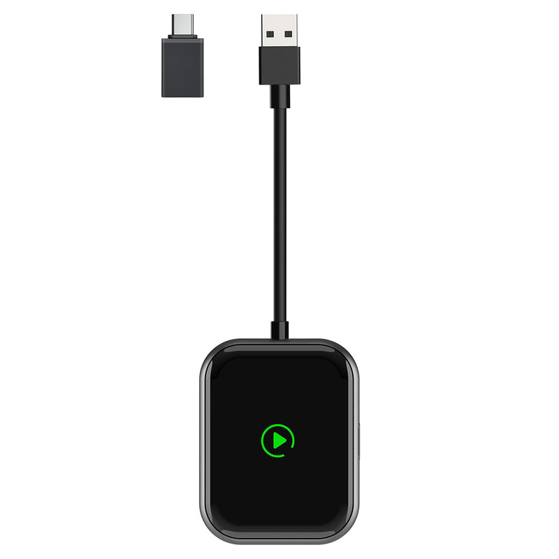 Wireless CarPlay & Android Auto Adapter – 2-in-1 Plug & Play Solution, Converts Wired Systems to Wireless, Compatible with iPhone & Android
