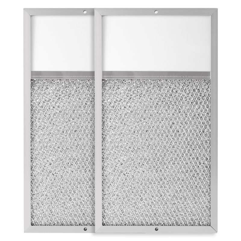 [AUSTRALIA] - Range hood Filter with Light Lens Replacement for Broan R610027 SR610027 1568322 1568323 PM25WW PM25BL AL9245 Aluminum Mesh Grease Lens Range Hood Replacement Filter 7-5/8 x 14-1/8 x 3/8 Inch 2-Pack 