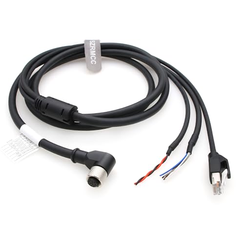 SZRMCC Livox Mid-360 Cable M12 Pin Female Aviation Plug 3 in 1 Splitter Data Sensor Cable for DJI Lidar Livox Mid-360 Mid-70 Avia Lidar (Right Angle 12 pin, 50cm) Right Angle 12 pin