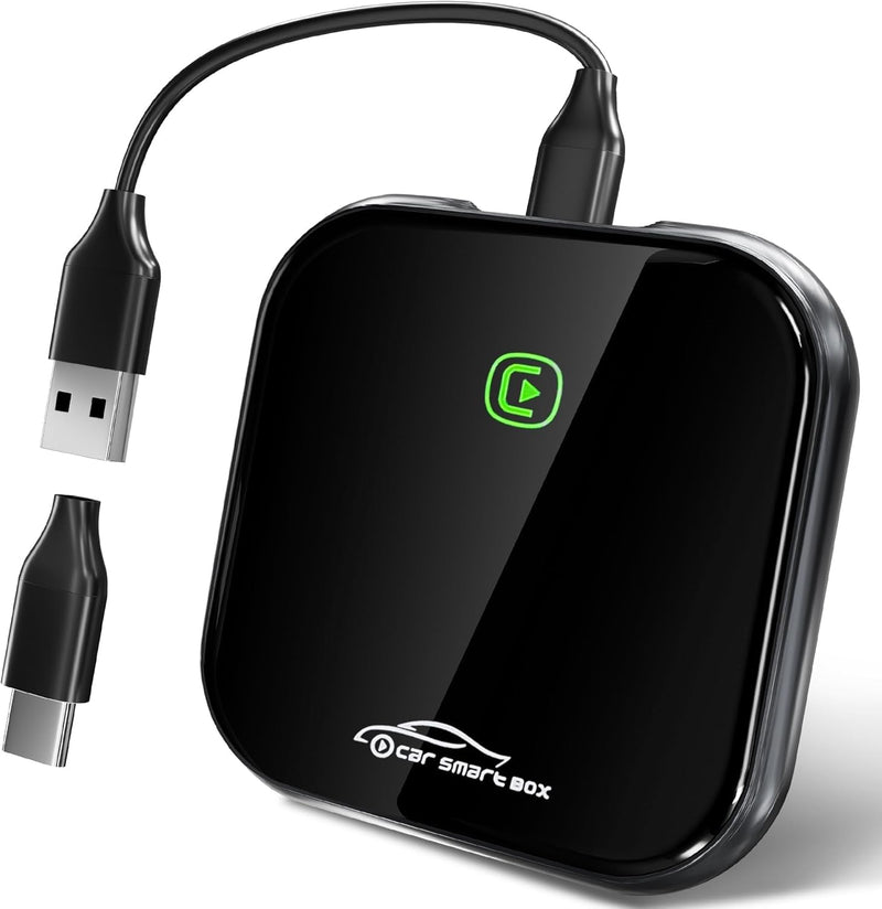 Wireless CarPlay Adapter for Apple CarPlay, 2X Connect Bluetooth Carplay Adapter, Upgrade Wired CarPlay to Wireless, Low Latency CarPlay Dongle for Factory Wired Carplay Vehicle