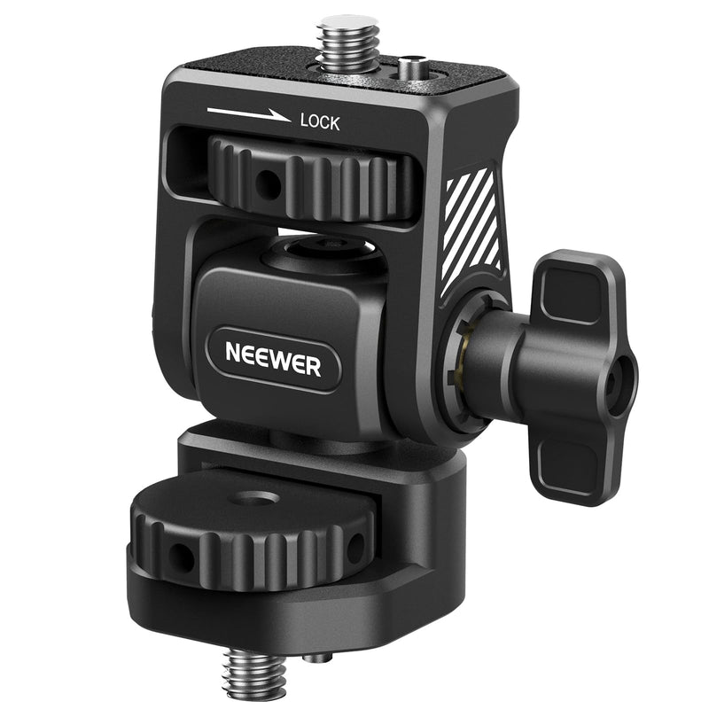 [AUSTRALIA] - NEEWER Field Monitor Mount Monitor Holder with 1/4" Screw, 360° Swivel, 180° Tilt, Anti Twist Screw Compatible with Atomos Ninja 5" & 7" Camera Monitor Compatible with SmallRig Camera Cage, MA021 MA021 w/1/4" Screw 