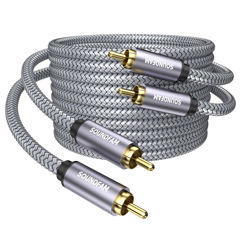 [AUSTRALIA] - Subwoofer Cable 6ft/2M,RCA to RCA Audio Cable 24K Gold Plated Plug Double Shielded Digital Analog Support Amplifier, Home Theater, Hi-Fi System, Subwoofer（2-Pack） RCA to RCA(2-Pack) 