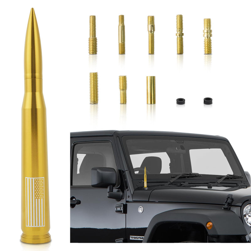 [AUSTRALIA] - Xinhongfei Car Bullet Antenna Truck Antenna car Exterior Accessories American Flag for Radio for Truck SUV (7.8gold) 7.8gold 