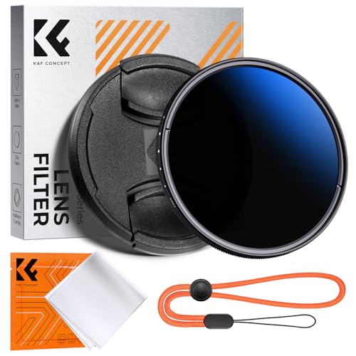 K&F CONCEPT 40.5mm Variable ND2-400 Lens Filter+Filter Cap+Cleaning Cloth