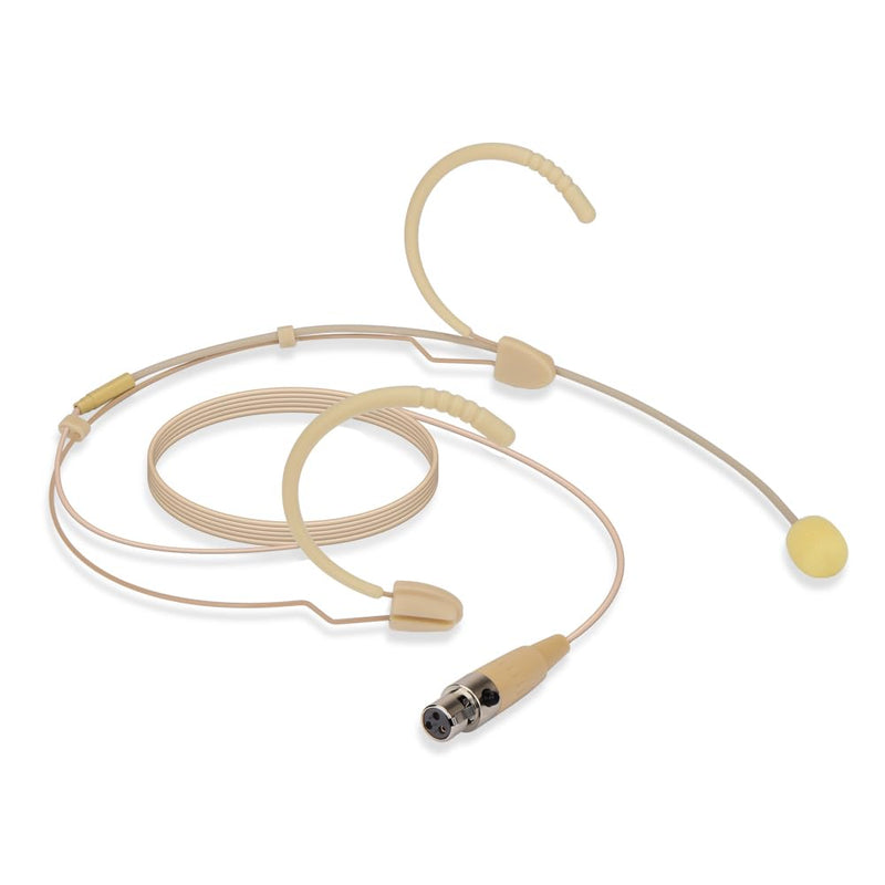 YXG Headworn Earset Over Ear Hanging Mic Beige Low Profile Light-Weight Microphone Compatible with AKG Wireless System Bodypack Transmitter,with 1.45m Cable Mini XLR Plug
