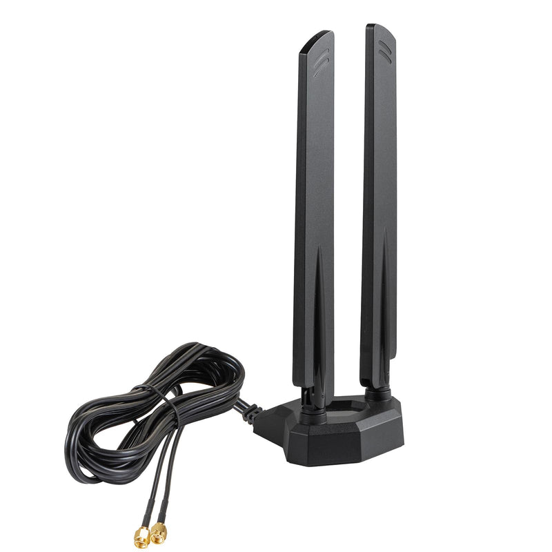 WiFi 6 6E Tri-Band 2.4GHz 5 GHz 6GHz Magnetic Base RP-SMA Antenna Boosts Signal for PC Desktop Computer Bluetooth Card WiFi 6E Card Gaming Motherboard
