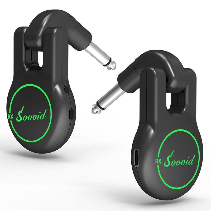Wireless Guitar System, Wireless Guitar Transmitter Receiver Rechargeable Audio Wireless Transmitter Receiver with 11 Hours Usage Time for Electric Musical Instruments Guitar Bass