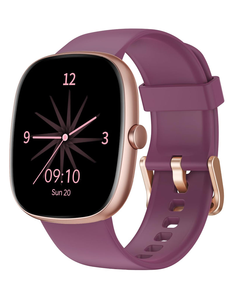 Fitness Tracker with Call Function, 1.85” Fitness Watch for Women and Men, 24/7 Heart Rate & Blood Oxygen Monitor, Sleep Tracker, 100+ Sport Modes, IP68 Waterproof (Purple)