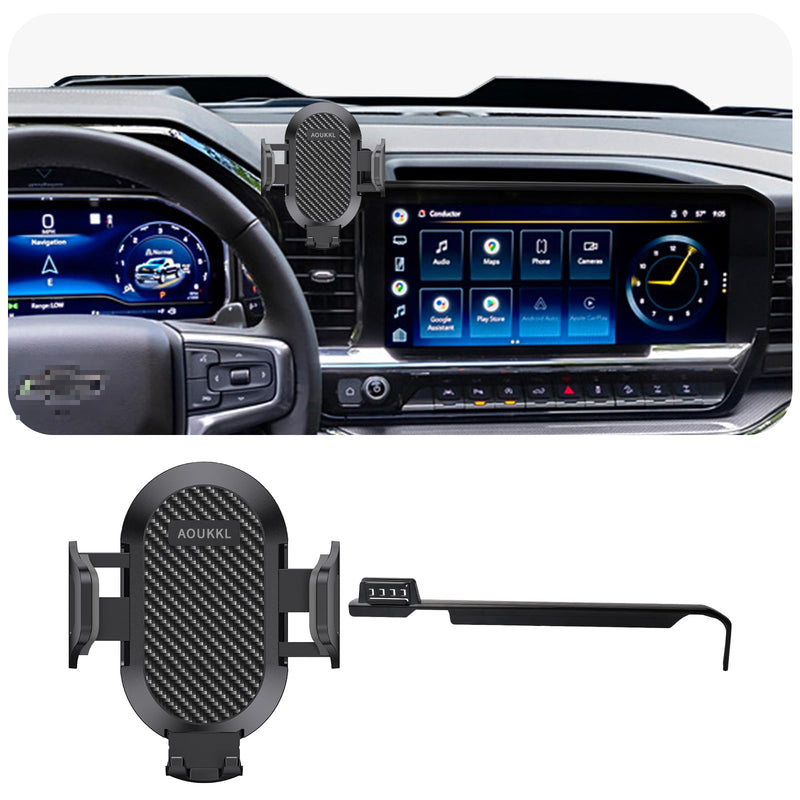 Car Phone Holder Fits for Chevy Silverado/GMC Sierra 1500/2500/3500 Accessories 2022 2023 2024 2025(Only fit for 13.4-Inch Screen),Thick Cases Friendly,Cell Phone Mount for 4.7-7 in Phones For Chevy Silverado/For GMC Sierra 1500/2500/3500