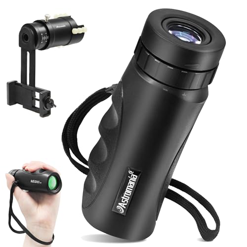 Astromania Rifle Scope Mount Camera Adapter - Bundle with - Waterproof Compact 8x25 Monocular
