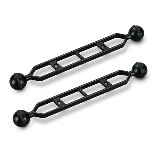 2Pcs 9" Double Ball Extension Arm Aluminum Alloy for Underwater Lighting