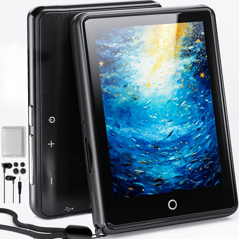 64GB MP3 Player with Bluetooth 5.3, 2.8-inch Touchscreen, Speaker, 18 Soothing Sounds Built-in, Shuffle Repeat Portable Music Player with FM Radio, Voice Recorder, Support 128GB Micro SD Card Black