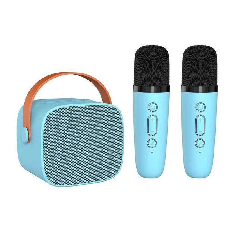 [AUSTRALIA] - Wireless Microphone Speaker, Bluetooth Small Speaker, with Atmosphere Light, Suitable for Home and Outdoor, Blue 