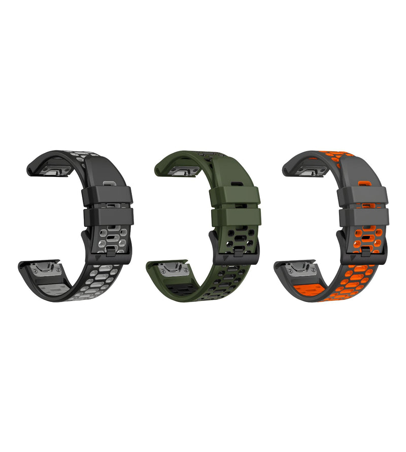 26mm Watch Band for Garmin Fenix 8 51mm 3 5x 6x pro 7x pro sapphire solar, quickfit 26 replacement bands for Garmin enduro 2 3 tactix 7 delta for men 3 Pack