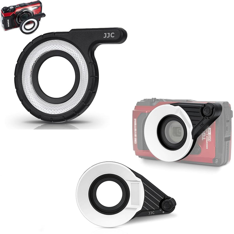 Flash Diffuser +LED Light Guide Ringfor Olympus TG-7 TG-6 TG-5 TG-4 TG-3 TG-2 TG-1