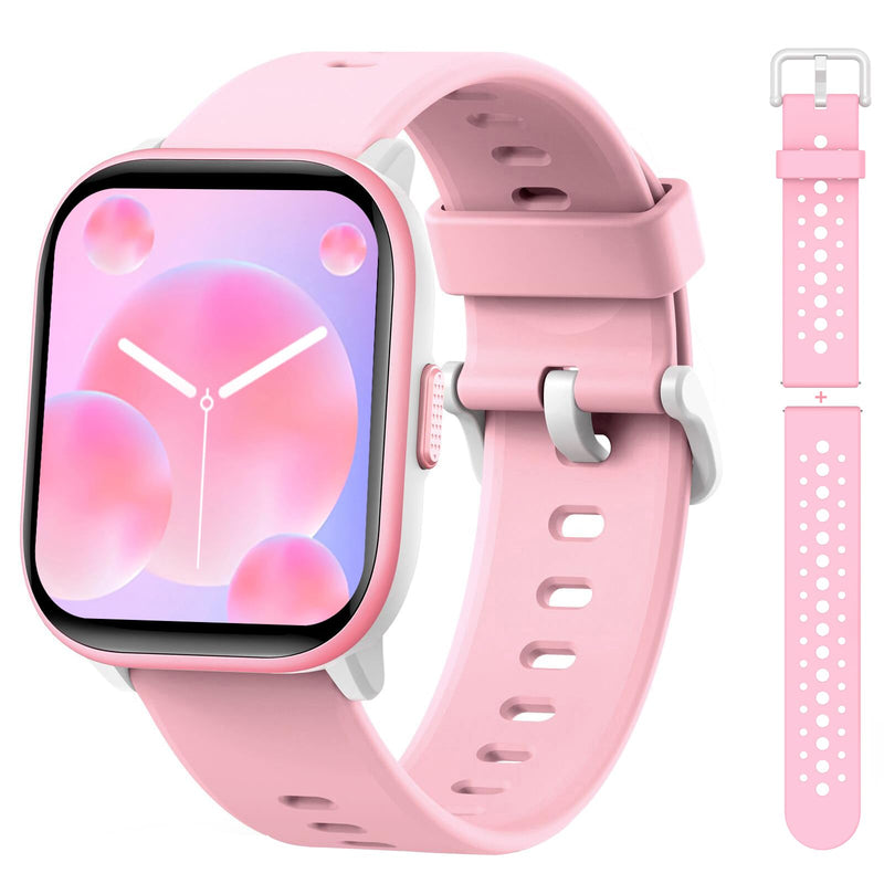 meoonley Kids Watch for Girls Boys with IP68 Waterproof, Girls Watch with 19 Sports Modes, Sleep Tracking, Pedometer, Stopwatch, Kids Activity Tracker, Birthday Gifts for Girls Age 6-15 Years Old Pink