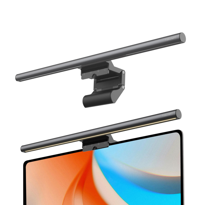 YEELIGHT Monitor Light Bar, Computer Monitor Lamp for Home Office Gaming, 250LM No Glare Eye-Care LED Screen Bar, Touch Control USB Reading Desk Lamp with Stepless Dimming for Flat & Curved Monitor A Dark Gray