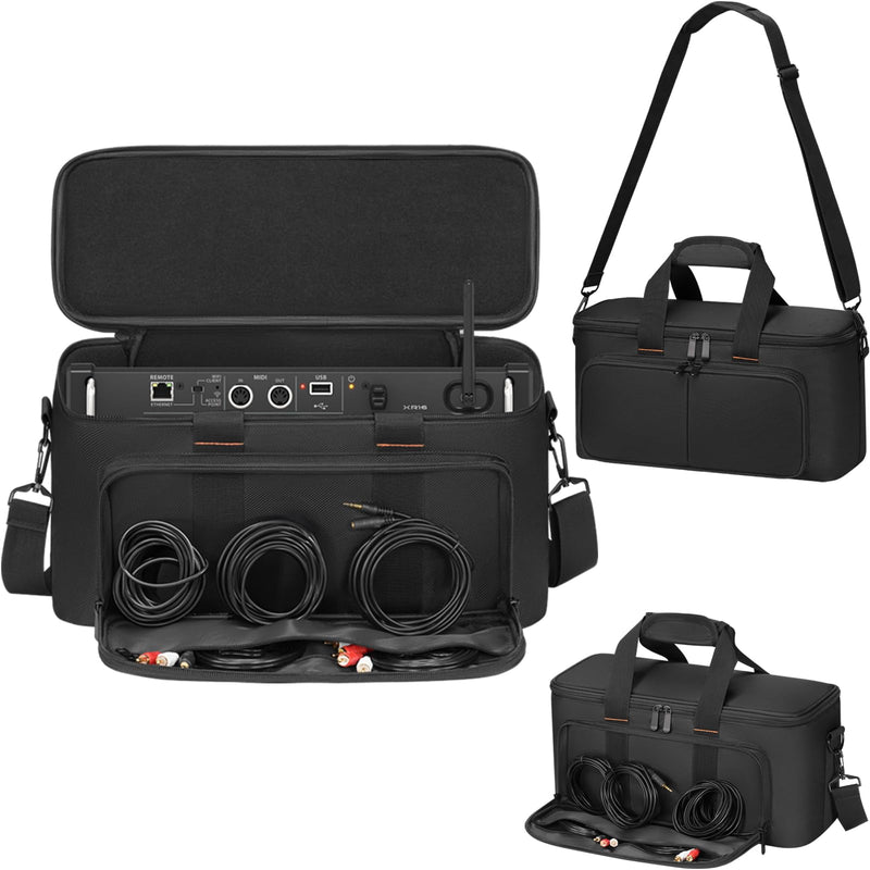 Mixer Carrying Bag Padded Compatible with Behringer X-AIR Series Mixers XR18 XR16 XR12, Mixer Soft Case with Carrying Handle & Shoulder Strap, DJ Gig Bag with Pocket for Mixer & Accessories