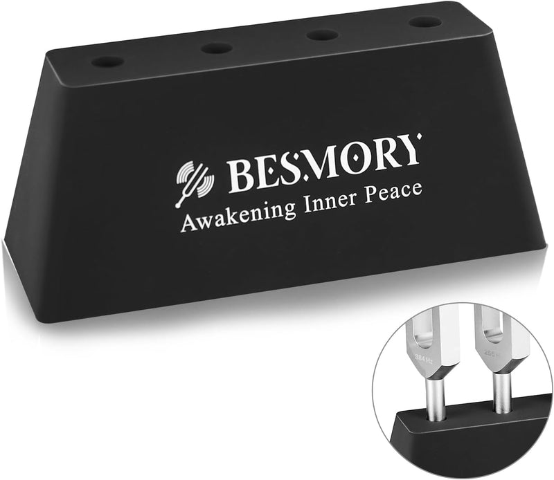 [AUSTRALIA] - Tuning Fork Activator & Stand 2 In1 - Steady Base, Minimal Noise, Continuous Tone, Compatible with Various Tuning Forks for Healing/Chakra Instrument Maintenance/Yoga & Meditation Accessories (black) black 