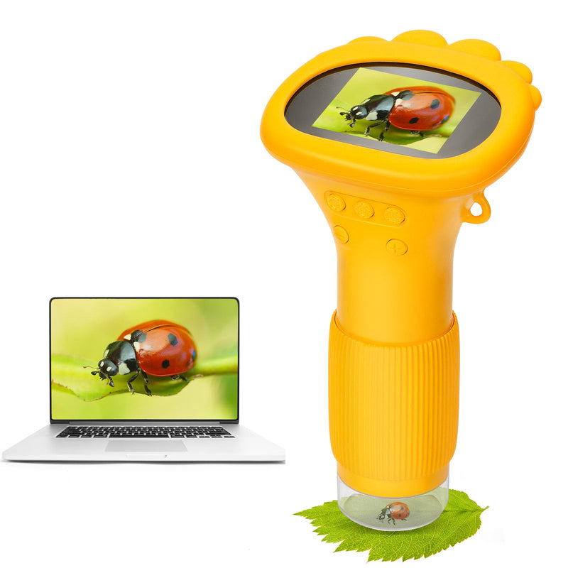 [AUSTRALIA] - Kids Microscope Pocket Microscope, 2" IPS Screen 1000X Portable Microscope for Kids, Photo and Video Camera, Christmas Birthday Gifts for Age 3 4 5 6 7 8 9 10 11 12 Girls Boys 