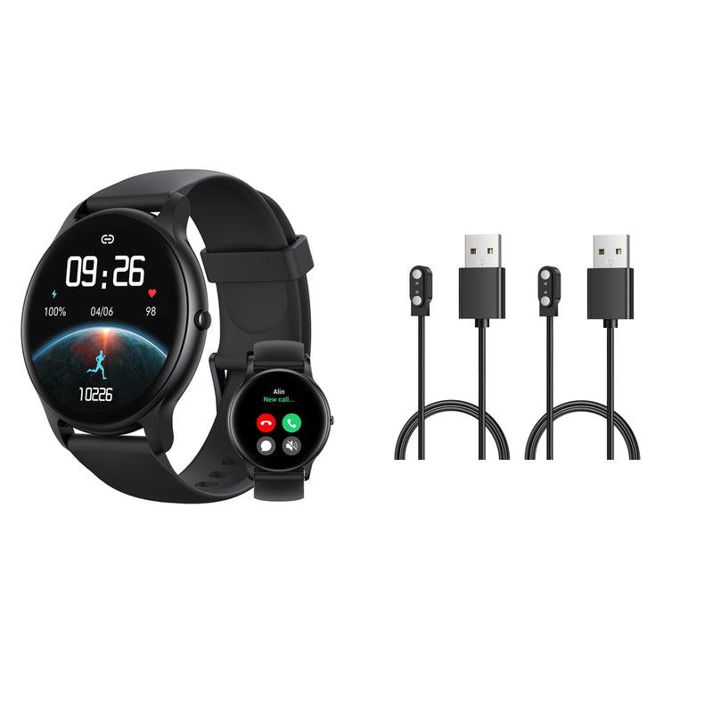Parsonver PS01B Smart Watch with Bluetooth Call Bundle with PS01B Data Cable