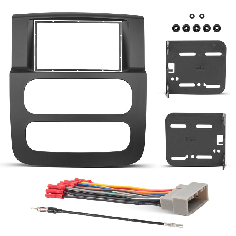 NuIth Double Din Radio Stereo Dash Kit with Radio Harness & Antenna Adapter for 2002-2005 Dodge Ram 1500 2500 3500, Double DIN Installation Multi Kit, DDIN Installation Kit for Ram