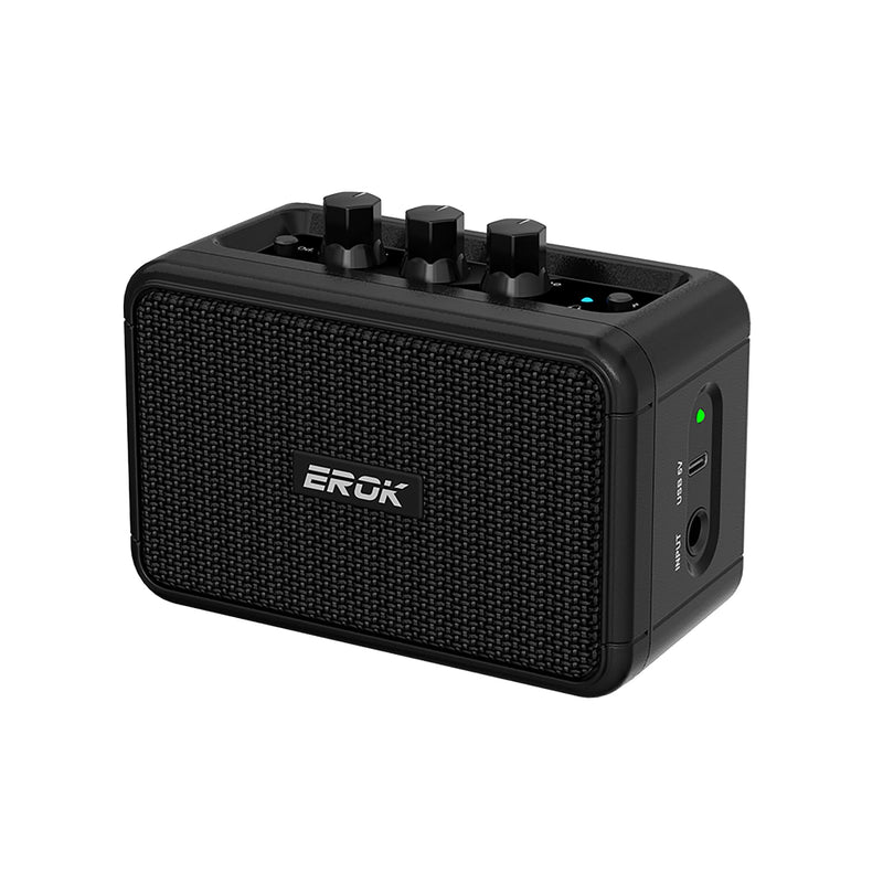 EROK Mini Electric Guitar Amplifier, with Clean Overdrive Effects,Support BT/Headphone Connection,5W Indoor Music Pratice Speaker (Dark) Dark