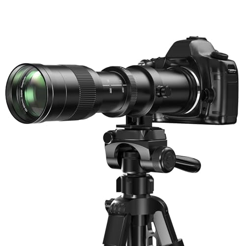 Lightdow RF 420-800mm F8.3 Telephoto Zoom Lens - MF for Canon EOS R6 Mark II/R5 Mark II/R5/R3/R7/R8/R10/RP/R6/R50/R1/R5 C/R50 V/R100/R/Ra - Manual Focus Mirrorless Cameras Lens(RF Mount,Black) For Canon RF (Black)