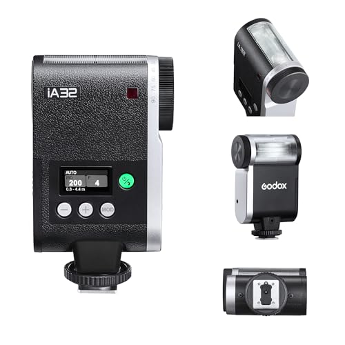GODOX iA32 Mini Flash Speedlite Hot Shoe Flashes for Fuji, for Canon, for Nikon, for Sony, for Olympus Camera