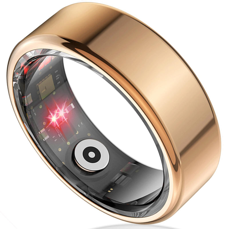 Smart Ring Health Tracker for Women Men, Sleep Tracker with Heart Rate and Blood Oxygen, Fitness Ring for Activity Monitoring, 15 Days Battery, No Subscription, Titanium Alloy(Rose Gold, #12)