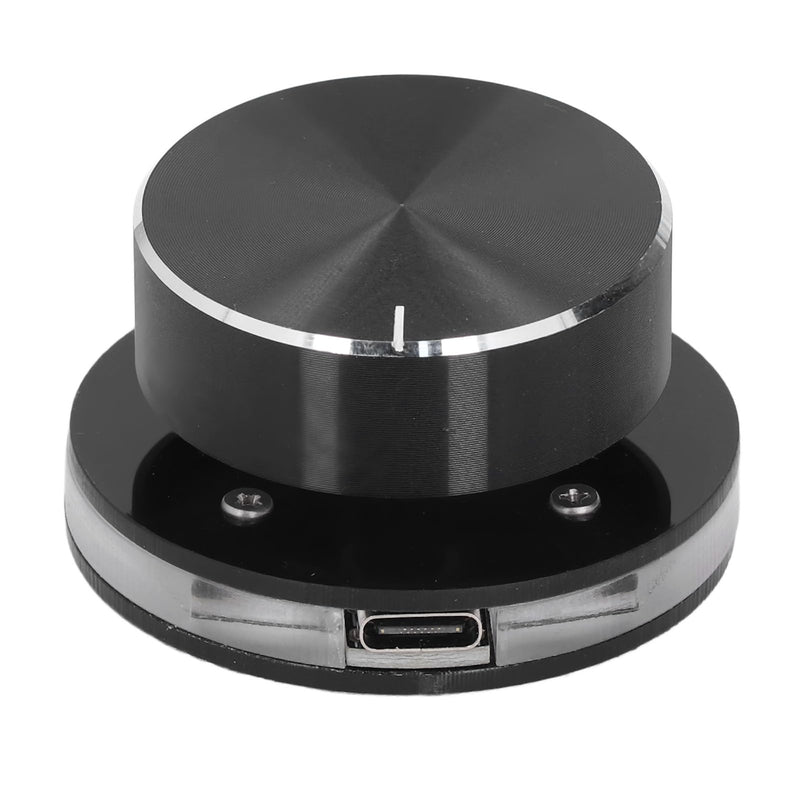 USB Volume Control Knob Multimedia Controller with RGB Light for Android PC External Media