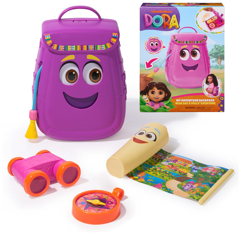 [AUSTRALIA] - Dora, My Adventure Backpack, with Explorer Accessories‚ Toy Binoculars, Map & Compass, Kids Toys for Girls & Boys Ages 3 & Up 