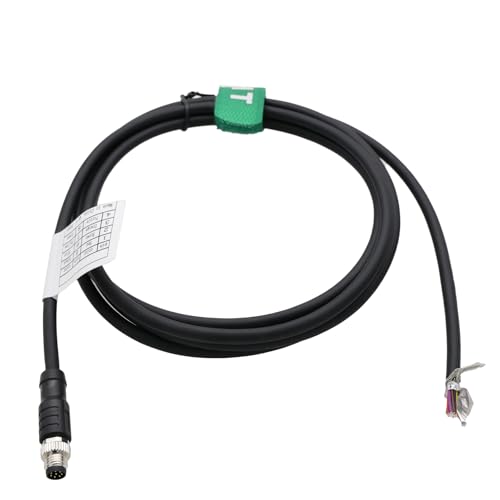M8 Power I/O Open Cable for Cognex Area Scan CIC, Lucid Vision Triton Atlas10, Industrial Camera GigE Automation Control, 8-pin A Code, Shielded, 2m M8 8 pin male to open