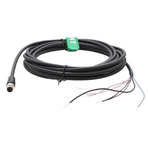 M8 Power I/O Open Cable for Basler Camera ace 2 V, Boost R, Racer 2 S, Vision System Sensor Industrial Automation Control, 6-pin A Coding, Shielded, 2m M8 6 pin male to open