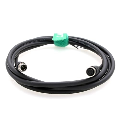 M8 8 pin Female Male Electrical Cable for Baumer CX Cognex Lucid Machine Vision Industrial Camera Sensor Automation Control I/O, A-Coded, Shielded, 3m M8 8 pin female to male