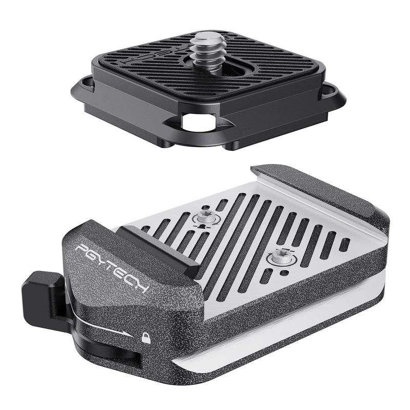 PGYTECH Quick Release Plate & Clamp V2, Arca Swiss Plate Camera Mount Adapter with 1/4" to 3/8" Screw Thread for Sony/Nikon/Fuji/Canon/DJI Switch Between Tripod/Monopod/Slider/Stabilizer Clamp & Plate V2