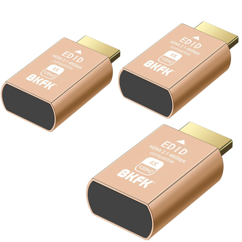 4K 120Hz hdmi Dummy Plug - Display to hdmi Adapter, Luna Display Virtual Window for Home-edid Emulator-Dummy, displayport Headless dummie dongle(HDMI-2.1port-4K-120Hz-3P) HDMI-4K@120Hz-3Pack