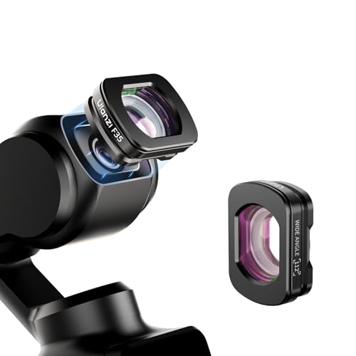 ULANZI F35 Wide Angle Lens for Pocket 3/Xtra Muse, 112° Wide-Angle Lens