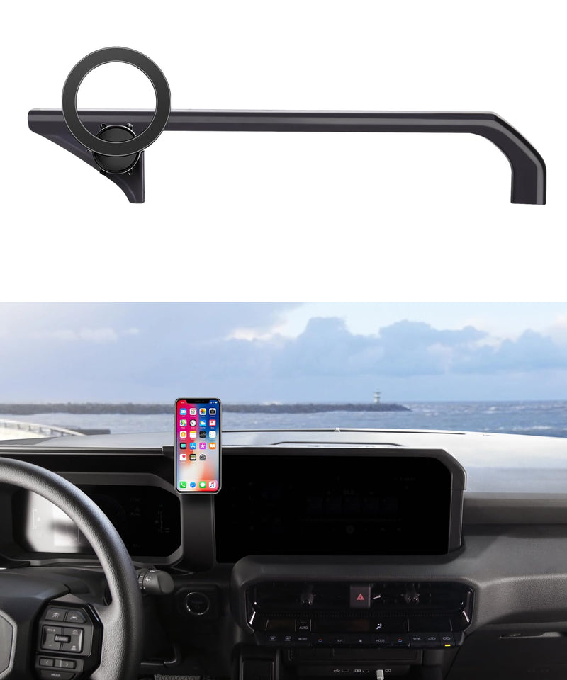 Car Phone Holder for Toyota Land Cruiser LC250 2024-2026, 8/12.3" Screen | Magsafe Accessories Magnetic Cell Phone Mount Clip Compatible with iPhone, 3D fit Stable Dashboard Navigation Bracket Stand For 2024 2025 2026 LC250 (8/12.3 inch screen only)