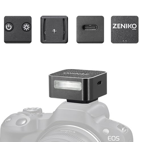 ZENIKO ZF04 Mini Flash,Manual Speedlite for Single Hot Shoe Cameras(Black) Black