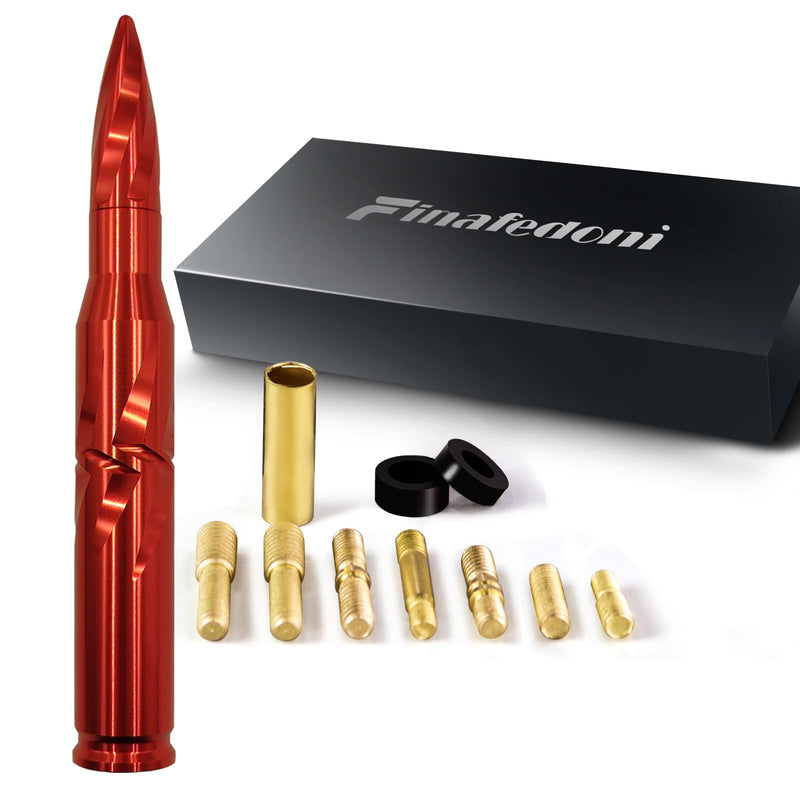 [AUSTRALIA] - 7.8in Car Truck Antenna Bullet Antenna Truck Accessories Silverado 1500 Ford F150 Dodge Ram 1500 GMC Sierra 1500 Ranger Short Replacement Antena para Carro (Red, 7.8in Spiral Style) Red Spiral Style 