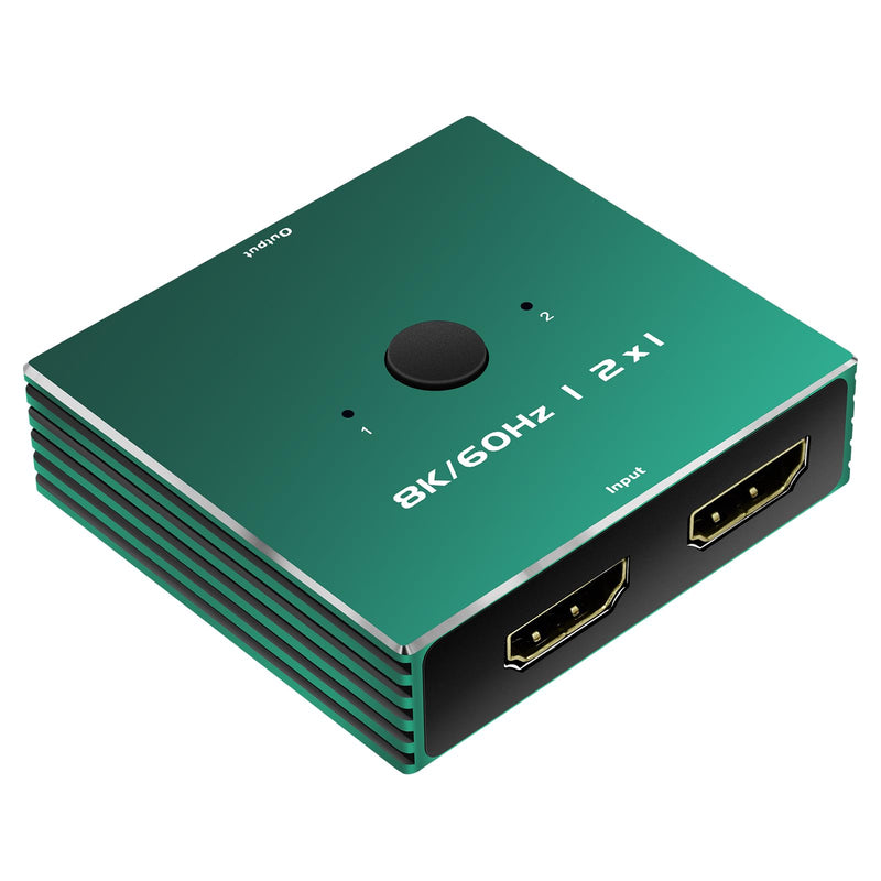 HDMI Switch 4K 120Hz 2 in 1 Out 2 Port Switch 1 Monitors 2 Computers 4K 144Hz KVM Switches Monitor Switches HDMI2.1 8K 60Hz