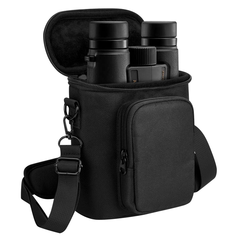 [AUSTRALIA] - Travel Protective Case for NIKON Monarch M5 M7 8x42 Binocular, Durable Fabric Storage Bag with Shoulder Strap Compatible with Nikon PROSTAFF P3 8x42 10x42 Binocular, Black (Case Only) 